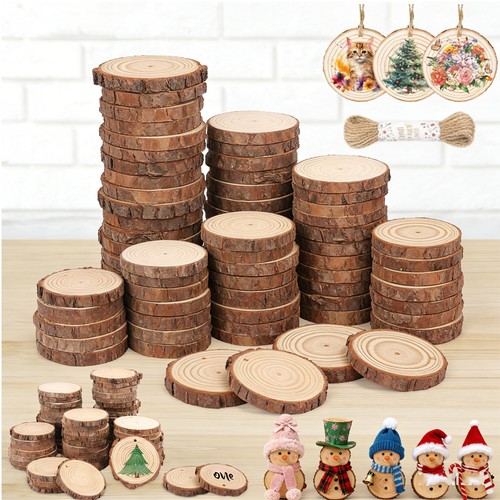 120pcs wood slices round discs - round,