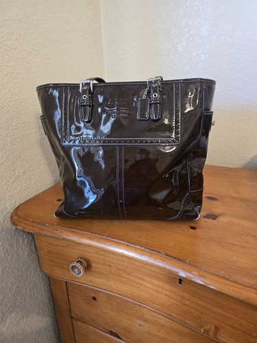 Coach brown patent leather - coach,
