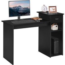 Home Office Computer Desk w/ Shelf and Drawer PC Laptop Study Table Workstation
