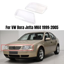 For VW Bora Jetta MK4 1999-2005 2x Replacement Plastic Headlight Lenses Covers