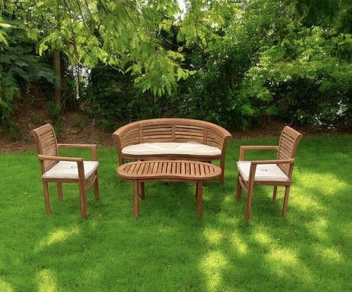 Teak banana curved garden - teak,