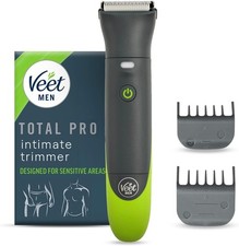 Veet Total Pro Precision Intimate Trimmer for Men, Grooming Device Body, Beard