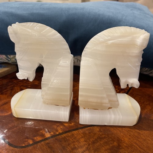 Vintage onyx marble horse head - vintage,