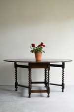 Oval Oak Barley Twist Table