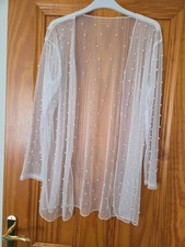 Beautiful Beaded Mesh Ivory