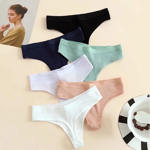 Womens cotton thong briefs - cotton,