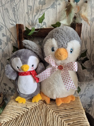 Two cute penguin - plush, toys