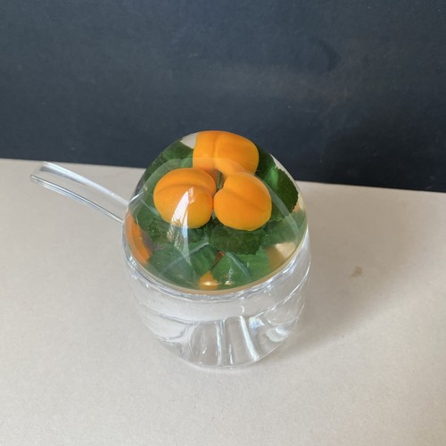 Vintage lucite pot - , spoon