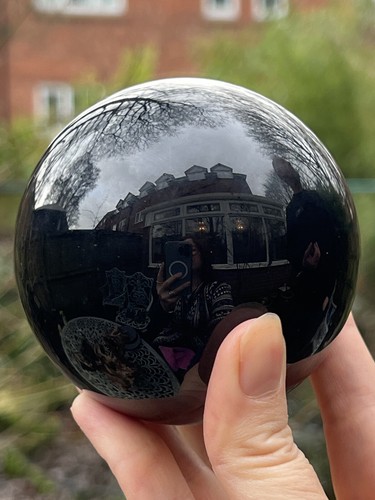Black obsidian crystal - obsidian,