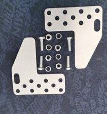 Classic Mini seat adjuster brackets BG5001 brushed finish austin rover BL cooper