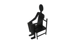 Metal Desk Decor Man Playing