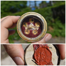 Antique relic martyr Wax seal