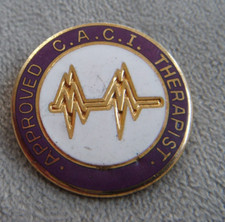 Approved CACI Therapists Beauty Clinic treatment enamel badge brooch