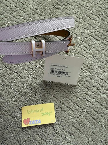 New hermes belt pop mauve - pop, h