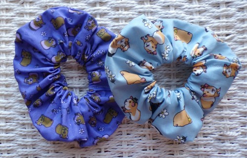 Guinea pig hair scrunchies - x2,