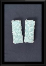 Blue faux fur  pram slide on