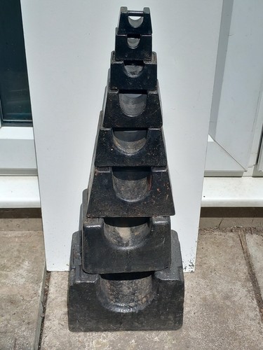 Vintage cast iron weights - weights,