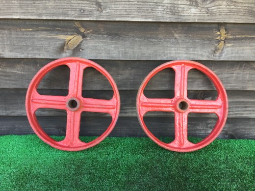 Vintage cast iron wheels - vintage, wheels.