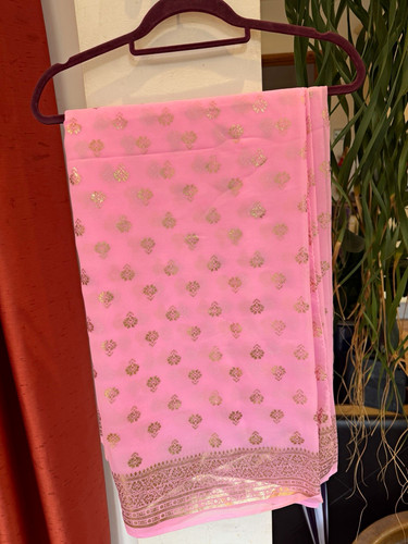 Women siffon saree pink - women’s,