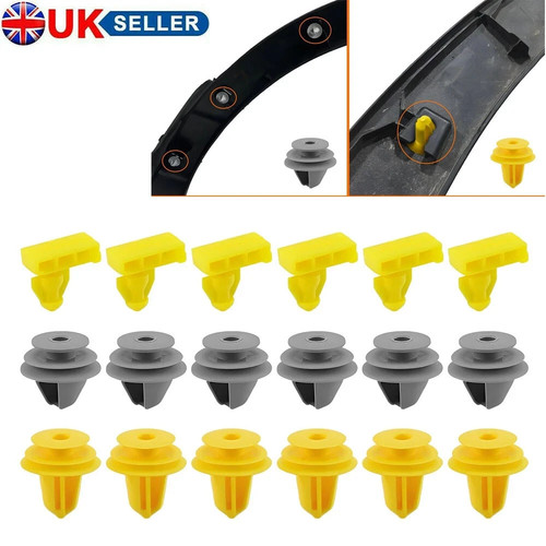 Rear wheel arch trim - rear, clips