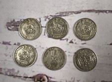 1948 King George VI Half Crown Coin Bundle X6