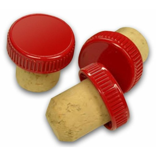 Plastic top corks - top, red