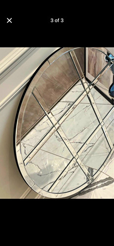Large round modern silver - large,