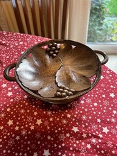 Beautiful Vintage Thorens Musical carved wooden fruit stand/bowl - Working