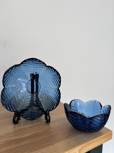Vintage cobalt blue glass - cobalt,
