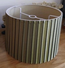 Olive Green Pleated Silk Feel Round Lampshade  For Ceiling