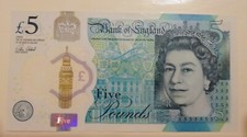 £5 British Pound GBP Polymer Note x1 Very Low Serial Number AA03 452979 Circulat