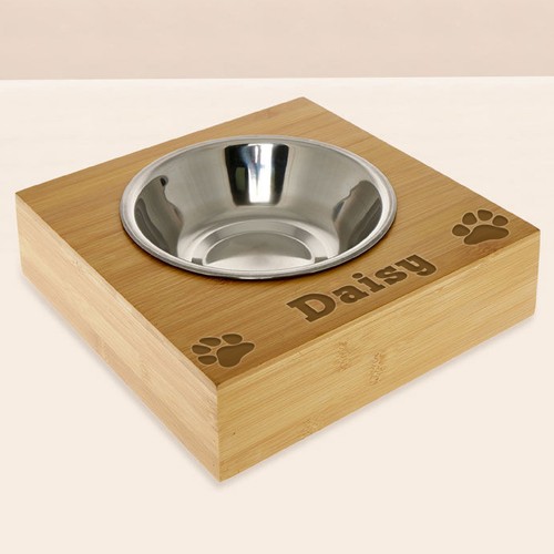 Personalised wooden pet - personalised, bowl