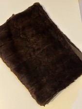Vintage real fur throw rug