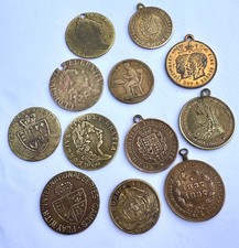 Collection Royal Tokens Medallions George Guinea Victoria Edward VII Coronation