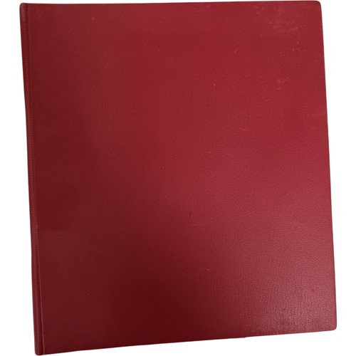 Red stamp collection binder - red,