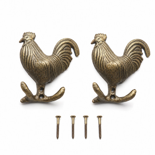 Vintage brass rooster wall - vintage,