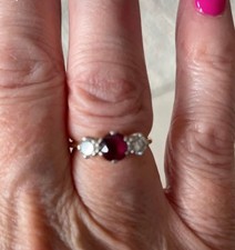 ruby and diamond ring 18ct gold