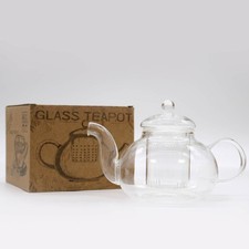 Glass infuser teapot - -, round