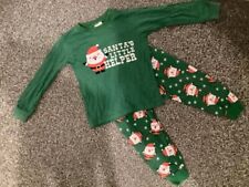 Childrens Christmas SANTAS LITTLE HELPER Pyjamas Size 100cms Age 3 Yrs