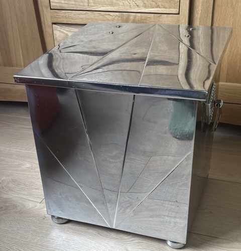 Antique art deco coal scuttle - deco,
