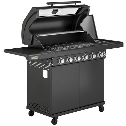 Black burner gas bbq - gas,