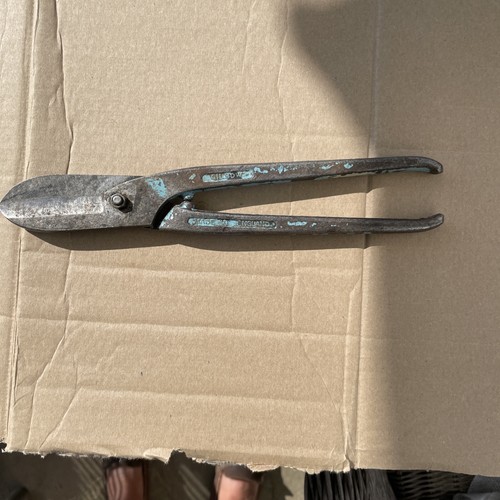 Vintage hollow tin snips - vintage, 10