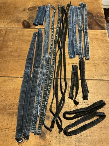 Denim seam remnants bundle - seam,