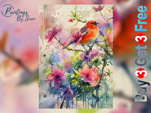 Robin print on - 5"x7",
