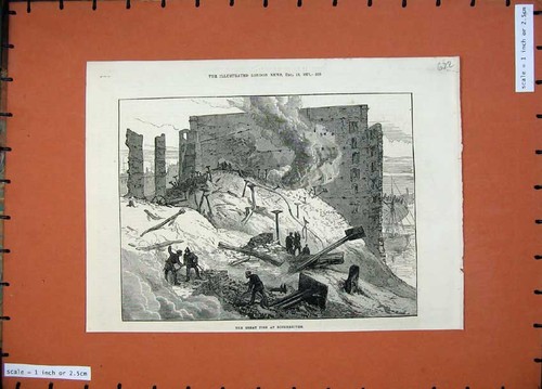 Original old antique print - original,