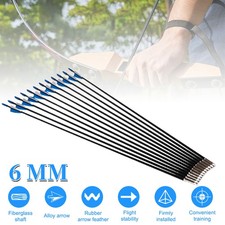 12PCS Archery 30" Fiberglass Arrows Practice Arrow Target For Compound Bow E13