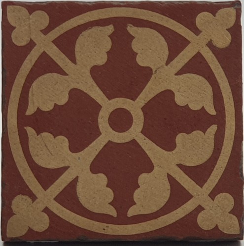 Arts crafts red encaustic - red,