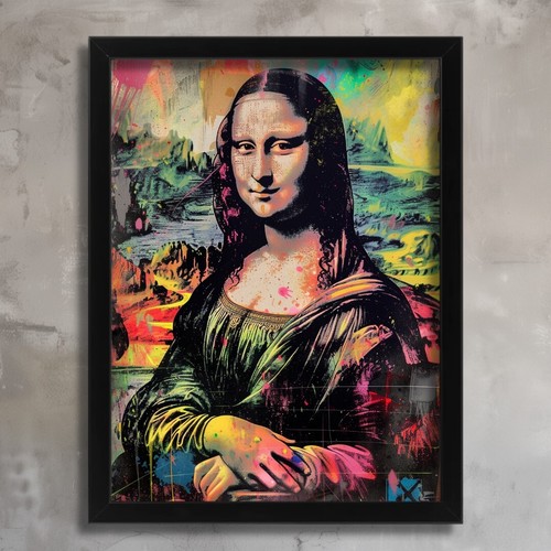 Modern mona lisa painting - mona,