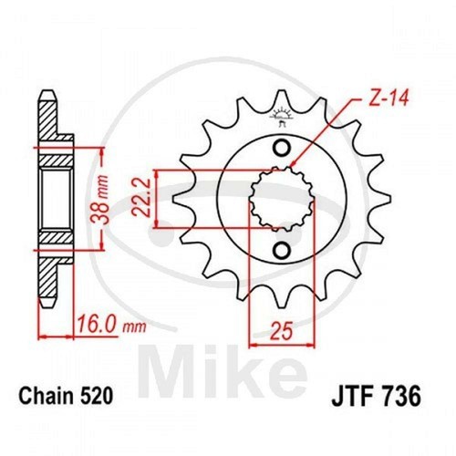 Sprocket z15 520 726 for - z15,