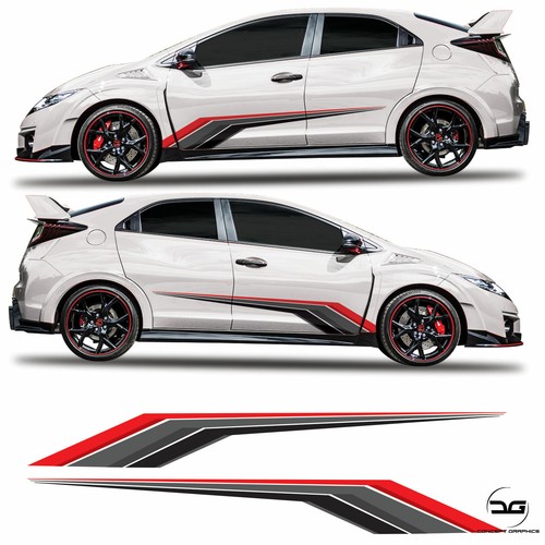Side stripe racing graphics - side,